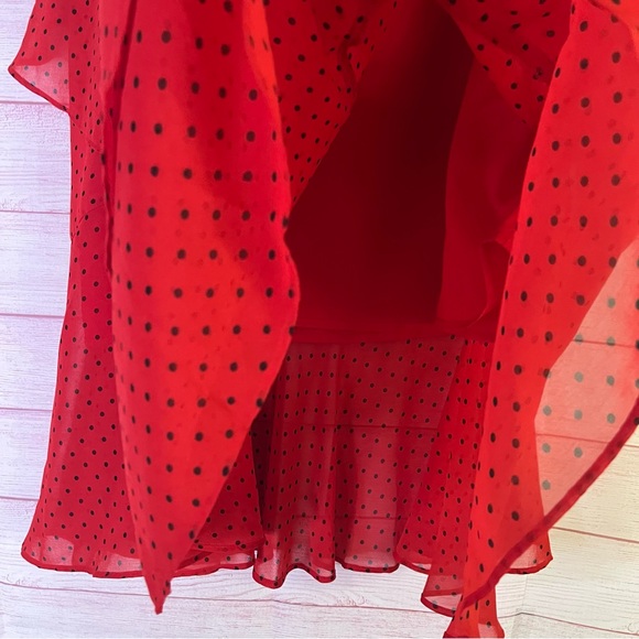 Who What Wear High Waisted Polka Dots Ruffle Skirt Size 16W - Picture 4 of 6